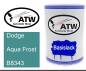 Preview: Dodge, Aqua Frost, B8343: 500ml Lackdose, von ATW Autoteile West.